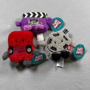 Lot‎ of 3 Bum Bumz MovieBumz Colin Connie Francesca Movie Night Kawaii Plush